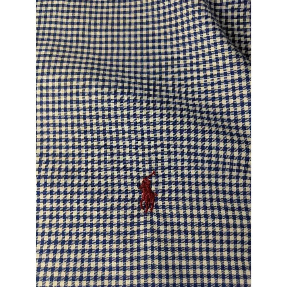 Polo Ralph Lauren Men's Blue Check Long Sleeve Shirt Size 2XLT Two Extra Large T